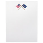 Crossed Betsy Ross and Whiskey Rebellion Flags Custom Letterhead