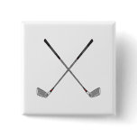 Crossed Clubs Pinback Buttons
