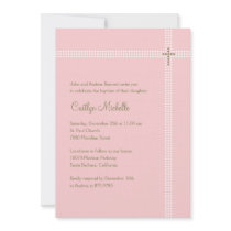 Crossed Corner Baptism/Christening Invitation