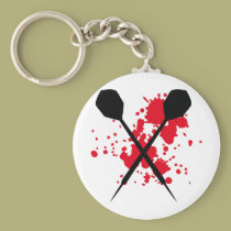 crossed darts icon keychains