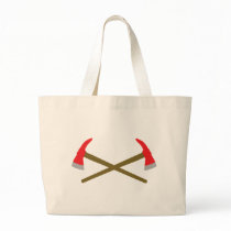 crossed firefighter axe canvas bags