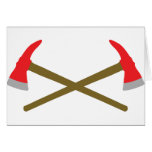 crossed firefighter axe cards