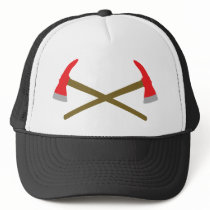 crossed firefighter axe hat
