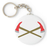 crossed firefighter axe keychains