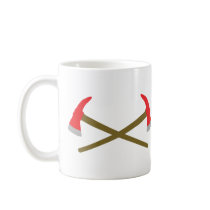 crossed firefighter axe coffee mugs