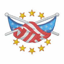 Crossed Flags Embroidered Shirt