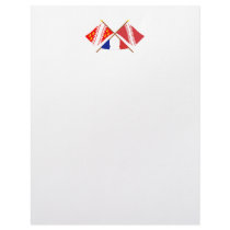 Crossed flags of Alsace and Bas-Rhin