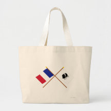 Crossed flags of France and La Corse Canvas Bags