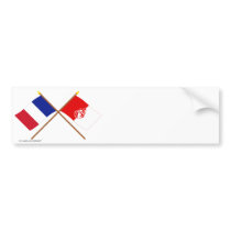 Crossed flags of France and Vendée