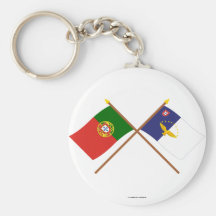 Crossed Flags of Portugal and the Azores Key Chains