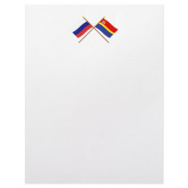 Crossed flags of Russia and Kaliningrad Oblast