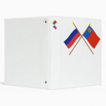 Crossed flags of Russia and Kemerovo Oblast Binders