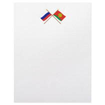 Crossed flags of Russia and Lipetsk Oblast