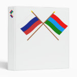 Crossed flags of Russia and Republic of Karelia Vinyl Binder