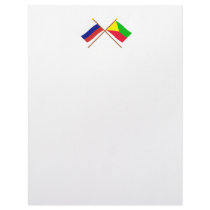 Crossed flags of Russia and Zabaykalsky Krai