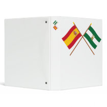 Crossed flags of Spain and Andalucía