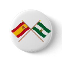 Crossed flags of Spain and Andalucía