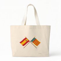 Crossed flags of Spain and Valencia Bags