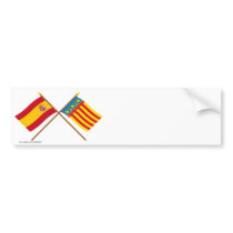 Crossed flags of Spain and Valencia