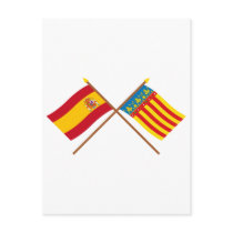 Crossed flags of Spain and Valencia