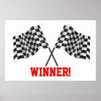 crossed flags representing sport or finishing line