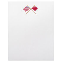Crossed Grand Union and Forster-Knight Flags Custom Letterhead