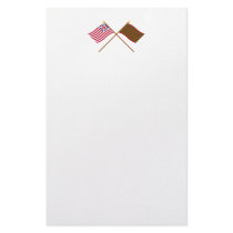 Crossed Grand Union and Ft Sackville Flags Customized Stationery