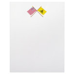Crossed Grand Union and Gadsden Flags Letterhead Template