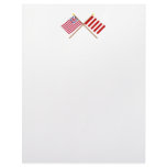 Crossed Grand Union and Liberty Tree Flags Letterhead Template