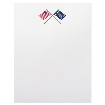 Crossed Grand Union and Whiskey Rebellion Flags Letterhead Template by Vexillophile