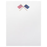 Crossed Grand Union and Whiskey Rebellion Flags letterhead