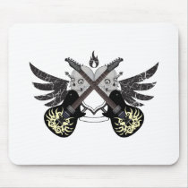 Crossed Guitars and Skulls Mousepads