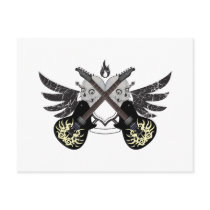 Crossed Guitars and Skulls Post Cards