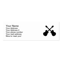 Crossed guitars business card