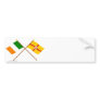 Crossed Ireland and Ulster Province Flags Bumper Stickers