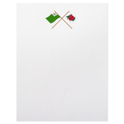 Crossed Newburyport Flags Letterhead Template by Vexillophile