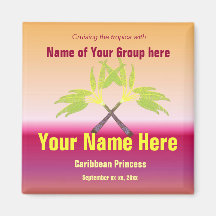 Crossed Palms Cruise Magnet