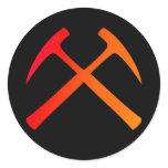 Crossed Rock Hammers Sticker