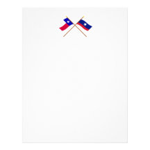 Crossed Texas and Pilot Flags Letterhead
