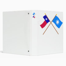 Crossed Texas and Zavala Flags Binders