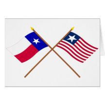 Crossed Texas Flag and Naval Ensign Cards
