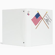 Crossed US and Culpeper Flags Vinyl Binders