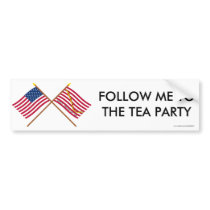 Crossed US and Rattlesnake Flags Bumper Stickers