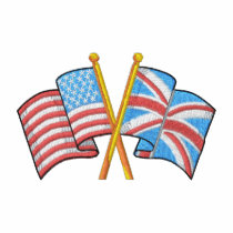 Crossed Usa and Uk Flags