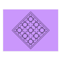 crosses and crowns tessellation 2 postcard