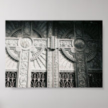 crosses on a tomb poster
