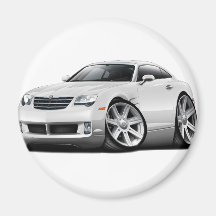 Crossfire White Car Magnet