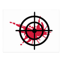 Crosshairs blood postcard