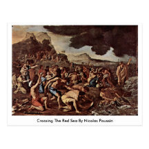 Crossing The Red Sea By Nicolas Poussin Post Card