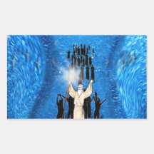 Crossing the Red Sea Rectangular Stickers
